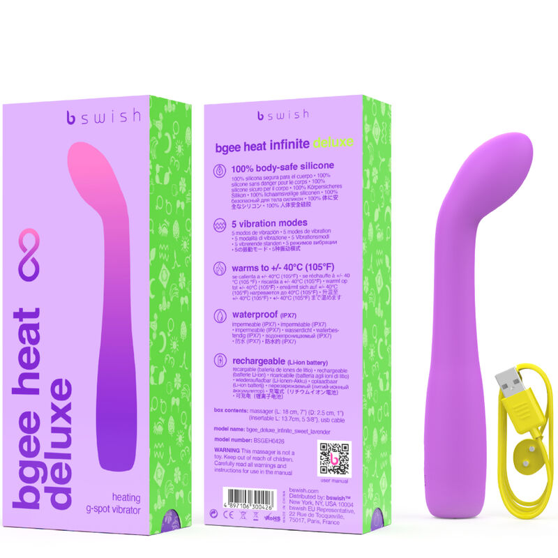 B SWISH - BGEE HEAT INFINITE DELUXE VIBRADOR RECARGABLE SILICONA LAVANDA - Image 3